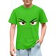 thumbnail image 1 of Blusas y camisas de manga corta con cuello redondo para niños y niñas, color liso, con estampado de expresión linda, manga corta, holgadas y cómodas, blusa para niña, 1 of 6