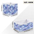 thumbnail image 2 of Foldable Fabric Storage Bin Home Cubes Clothing Organizer Bins Large Collapsible Box Basket for Home Organizer Blue Squares and Shapes, 2 of 7