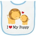 thumbnail image 2 of Inktastic I Love My Poppy Grandpa Baby Terry Cloth Bib, 2 of 3