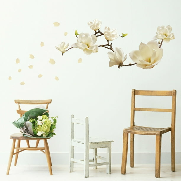 Walplus Wall Sticker White Magnolia Flower Art Decal