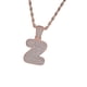 thumbnail image 1 of 18 K Chapado En Oro Zircon de de de Colgante Cuerda Cordón Metal Colr Moda Joyería Hugo Collar de la letra de Hip Hop, 1 of 7