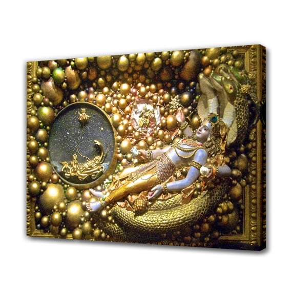 Krishna Temple Fridhemsplan Canvas Poster Bedroom Decor Sports Landscape Office Room Decor Gift,Frame-style,16x24inch(40x60cm)