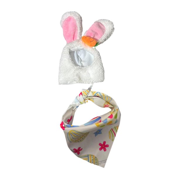 Conjunto de 2 piezas de disfraz de ganso, gorro y babero, decoración para exteriores, multiusos, creativo, para patio. blanco y rosa