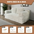 thumbnail image 7 of Oversized Bean Bag Sofa, Plush Corduroy Floor Lounger with Tufted Back Support, No Assembly Required Compressed Loveseat for Small Spaces, Apartment, Dorm, Living Room and Bedroom, 7 of 7