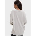 thumbnail image 2 of Women Oversized Sweatshirts Crewneck Side Slit Pullover Long Sleeve Casual Tops, 2 of 6