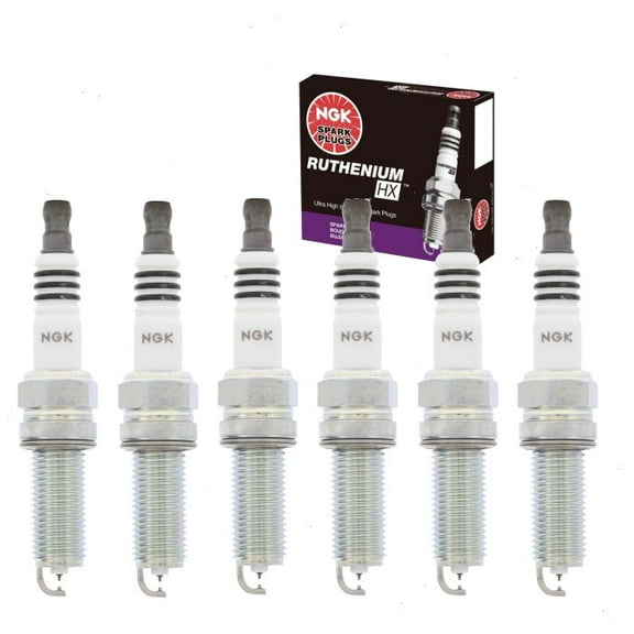 6 pc NGK Ruthenium HX Spark Plugs compatible with Dodge Charger 3.6L V6 2011-2017