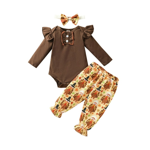 Awoscut Infant Thanksgiving Outfits Long Sleeves Romper Cartoon Turkey Pants for Baby Girls - Walmart.com Awoscut Infant Thanksgiving Outfits Long Sleeves Romper Cartoon Turkey Pants for Baby Girls - Walmart.com