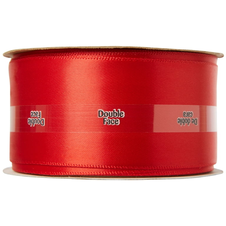 GetUSCart- LEEQE Double Face Red Satin Ribbon 1-1/2 inch X 50 Yards  Polyester Red Ribbon for Gift Wrapping Very Suitable for Weddings Party  Hair Bow Invitation Decorations and More
