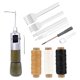 thumbnail image 1 of Kit profesional de costura con punzón y 3 hilos encerados de colores para lona de vela Grano de madera antiguo, 1 of 8