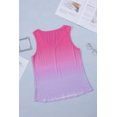 thumbnail image 2 of ABPHQTO Camiseta sin mangas con cuello en V degradado multicolor para mujer, 2 of 5