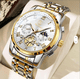 thumbnail image 3 of Reloj de vestir para hombre elegante casual acero inoxidable para caballero reloj de cuarzo, 3 of 7