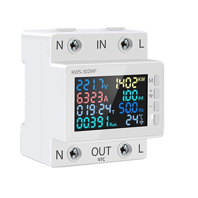 170-270V/63A Power Meter 8in1 AC Energy Power Voltmeter Voltage