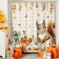 thumbnail image 4 of Fall Squirrel Shower Curtains for Bathroom, Pumpkin Sunflower Leaf Beige Plaid Thanksgiving Waterproof Fabric Shower Curtain for Bathroom Bathtub Decoration, Machine Washable, 36"x72", 4 of 9
