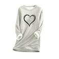 thumbnail image 2 of Herrnalise Womens Tops Fashion Printing Regular Sleeve Winter Loose Vacation Casual Sleeve Round Neck Shirt Tops Gifts for Women, 2 of 3