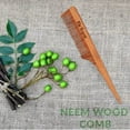 thumbnail image 4 of The Legend Pure Neem Wood Comb Long Handle, Brown, 4 of 4