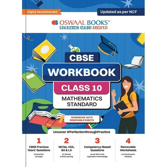 Oswaal CBSE Workbook Mathematics Class 10 Updated as per NCF For better results For 2024 Exam, (Paperback)