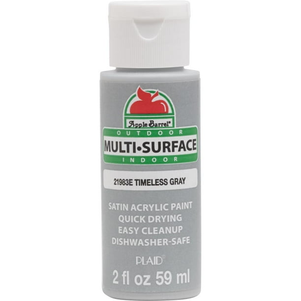 Apple Barrel 21983E Multisurface Craft Paint, Timeless Gray, 2 fl oz