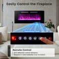thumbnail image 6 of Giantex 42/50/60/72 Inches Ultra-Thin Electric Fireplace, Wall-Mounted & Recessed Fireplace Heater w/Smart APP Control, Alexa, Decorative Crystals, Dual Control & Overheat Protection, 750W/1500W, 6 of 10