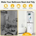 thumbnail image 5 of EVMORE 6-Tier Bathroom Storage Cabinet, Narrow Tall Cabinet Freestanding Storage Tower with Doors and Adjustable Shelves for Living Room, Kitchen, Home, Office - White, 5 of 8