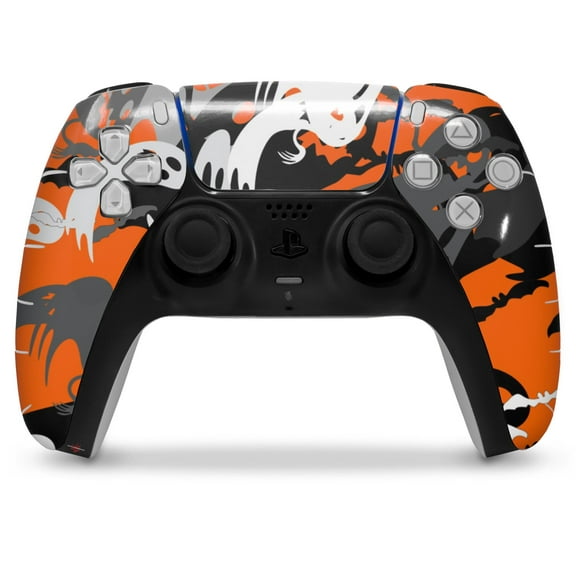 WraptorSkinz Skin Wrap compatible with the Sony PS5 DualSense Controller Halloween Ghosts (CONTROLLER NOT INCLUDED)