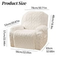 thumbnail image 3 of Gnwei 4 Pieces Geometric Jacquard Plush Recliner Slipcovers Soft Fuzzy Fluffy Sofa Couch Cover Anti-Slip Furniture Protector with Elastic Bottom for Kids Cats Dogs, 3 of 9