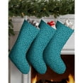 thumbnail image 3 of 3 Pcs Christmas Stockings,Teal Christmas Snowflake Pattern Stockings Christmas,14.8'' Xmas Stockings,Christmas Party Favors,Christmas Party Decorations,Christmas Stockings Personalized, 3 of 5