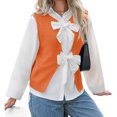 thumbnail image 5 of Sleeveless Women Bow Tie Casual Knit Sweater Tank Tops Crop Vest, 5 of 6