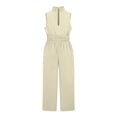 thumbnail image 5 of Idoravan womens 2 piece sets pants set Ladies' Summer Solid Color Fashionable Casual Temperament Elegant Short Top Long Pants Set Two-piece Set, 5 of 9