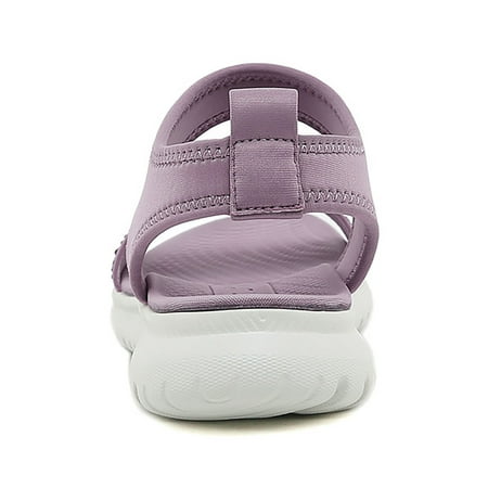 

CAICJ98 Platform Sandals Women s Rhinestone Flat Sandals Slip on Memory Foam Sandals Open Toe Slide Sandals Purple