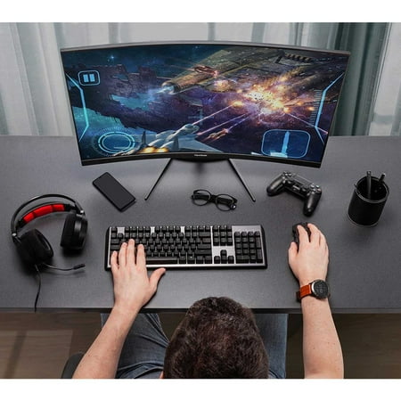 ViewSonic - 31.5 LCD Curved FHD Monitor (DisplayPort HDMI)