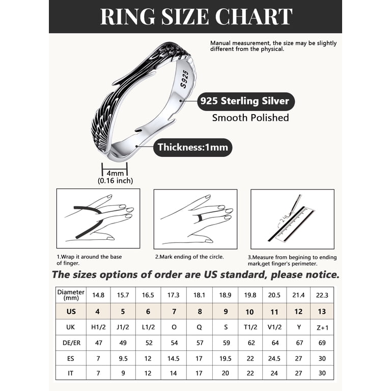 Silvora Angel Wing Sterling Silver Ring, Unisex photo 5
