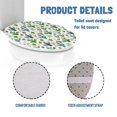 thumbnail image 5 of SEANATIVE Cactus Plant Toilet Lid Cover Soft Flannel Fabric Toilet cover Easy to Install Toilet Seat Cover Protector Home Decor Universal Toilet Tank Dust Cover with Elastic Edge, 5 of 6