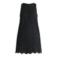 thumbnail image 5 of Time and Tru Women's Eyelet Embroidered Mini Dress, Sizes XS-XXXL, 5 of 5