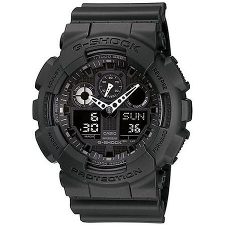 - G-Shock Analog Digital Blackout Military Watch GA100-1A1