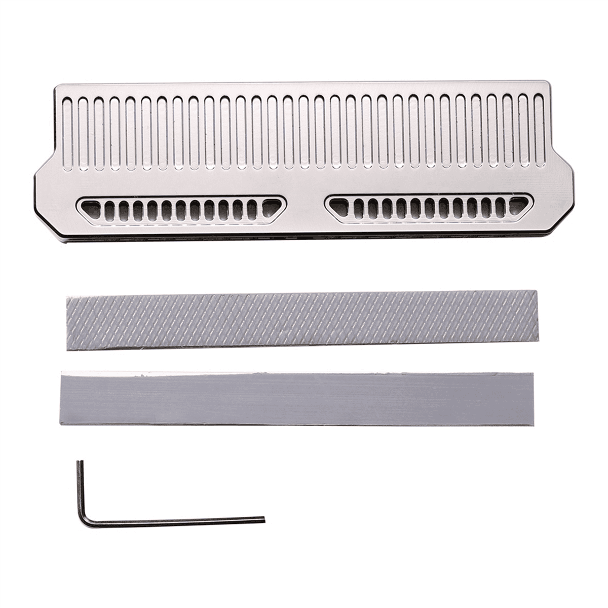 2X DDR4 DDR5 RAM Memory Cooling Vest Aluminum Radiator with 9W Silicone Grease Heat Conductor,Silver,2 x memory vest 4 x thermal grease 2 x hex wrench,Silver