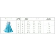 MAVLLY Princess Costume for Girls Cosplay Dress Bling Synthetic Crystal Bodice Snow Queen Princess Party Dress Fancy Children Clothes with Accessories Set 8 (2-12T)