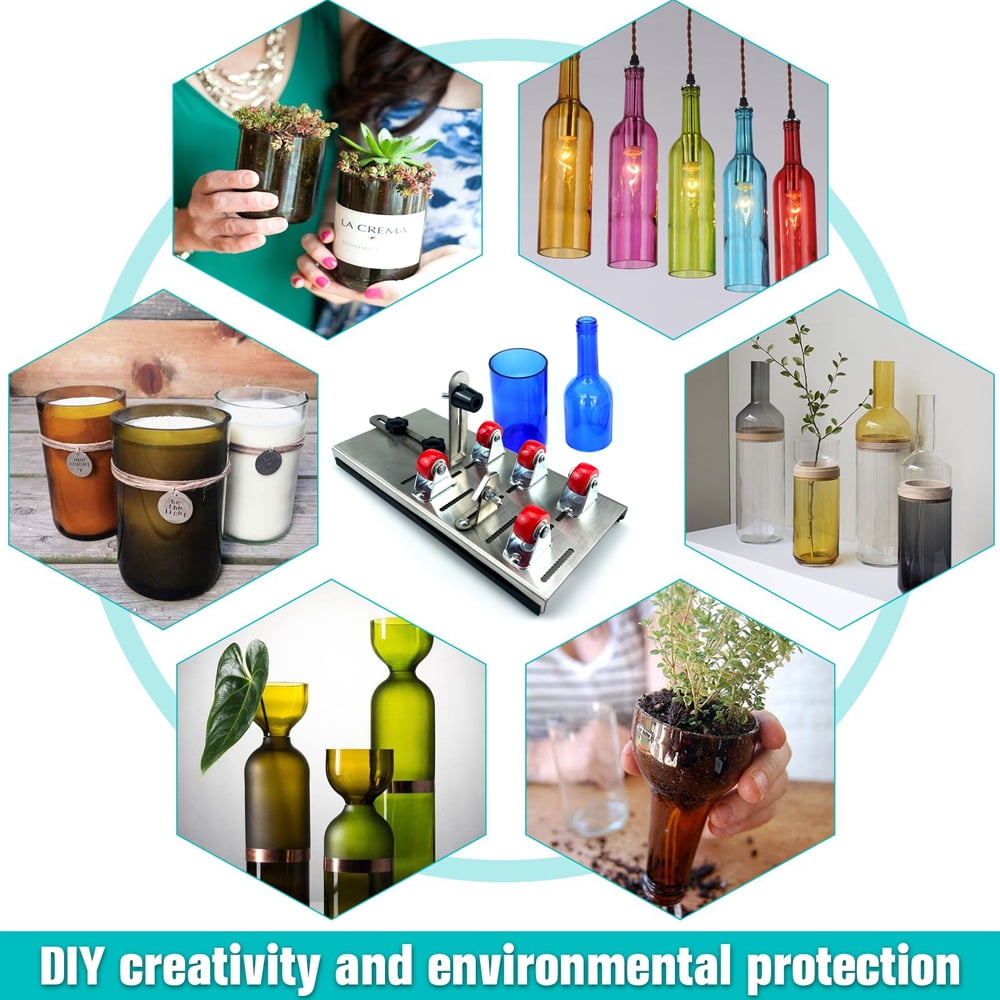 Glass cutter,Universal Adjustable Diy Adjustable Sizes Metal Bottle Cutter Adjustable Diy Bottle Cut Decorations Manual Sizes Metal Cut Metal Cut Decorations Hxber Huiop Dsfen Tool. Buzhi