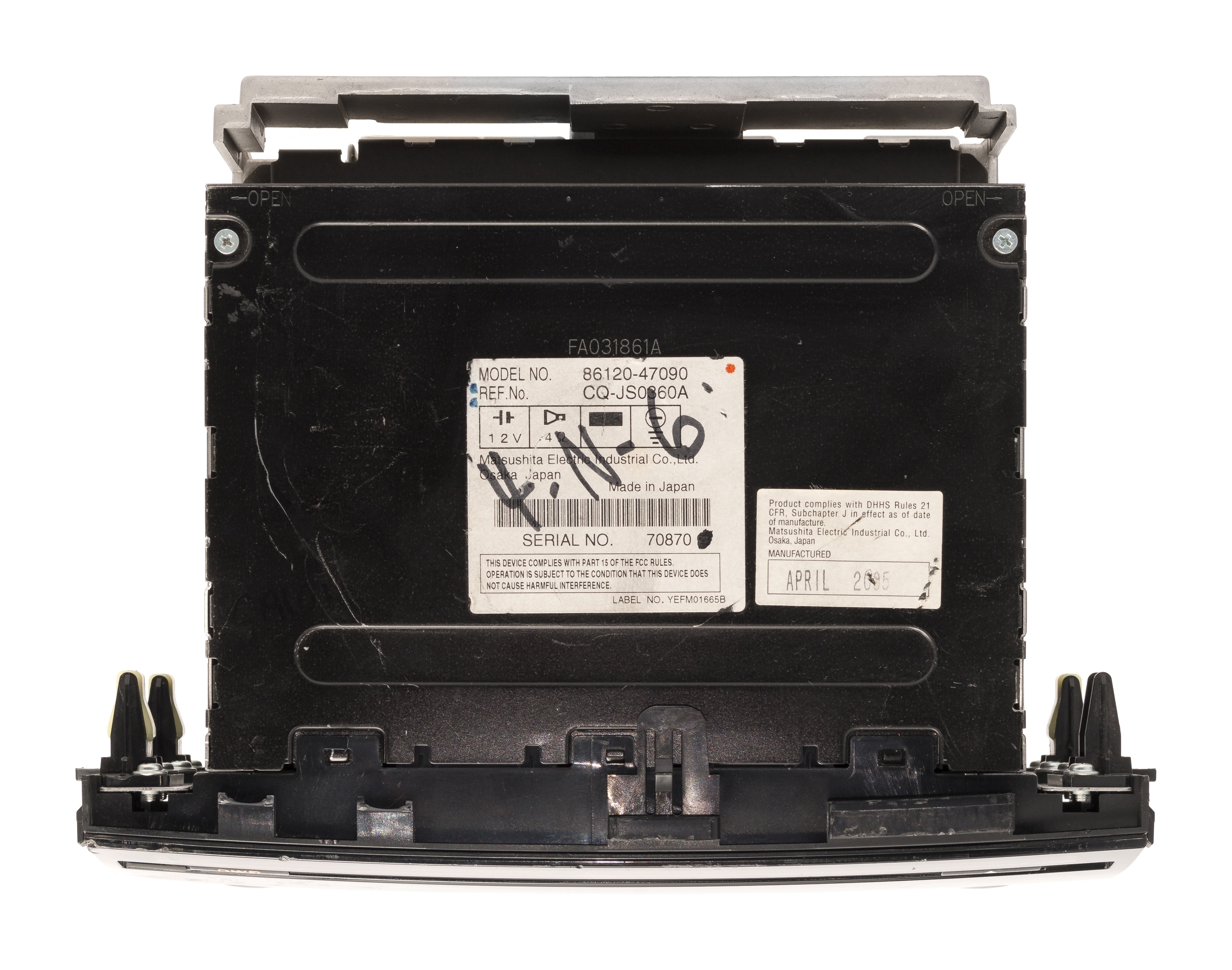 Restored 200406 Toyota Prius AM FM Radio CD Player 8612047090 Face ID 51807 (Refurbished)