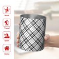 thumbnail image 5 of 12oz Coffee Tumblers Black White Plaid Checkered Pattern Stainless Steel Vacuum Insulated Travel Tumbler Coffee Cups Mug with Lid and Straw with Cleaning Brush for Cold & Hot Drinks, 5 of 5