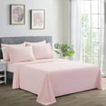 thumbnail image 1 of Marina Decoration Ultra Soft Silky Deep Pocket Solid Rayon from Bamboo Bedding All Season Sheet Set, Pink Color, 1 of 7