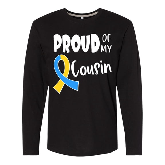 Inktastic Proud of my Cousin Down Syndrome Awareness Long Sleeve T-Shirt