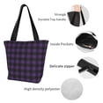 thumbnail image 4 of Easygdp Purple Black Plaid Bolso de Hombro para Mujer, Bolso Bandolera y Cartera de Mano Elegante para Uso Diario, 4 of 6
