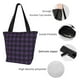 thumbnail image 4 of Easygdp Purple Black Plaid Bolso de Hombro para Mujer, Bolso Bandolera y Cartera de Mano Elegante para Uso Diario, 4 of 6
