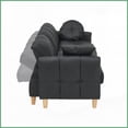 thumbnail image 2 of 3-Seat Teddy Fabric Sofa Bed with Storage - Waterproof & Stain-Resistant, 87” Wide for Living Room Bedroom, 2 of 11