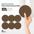 thumbnail image 3 of XMXY Drink Coasters with Holder for Coffee Table, Stylish Animal Print Brown Absorbent Ceramic Cups Coaster Sets 6 Pack, 4 Inches Round Shape, 3 of 9