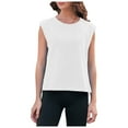 thumbnail image 2 of FAIWAD Womens Summer Tops Sleeveless Going Out Tank Top Loose Basic Solid Color Side Split Shirts, 2 of 9
