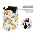 thumbnail image 3 of Yayeee Freestanding Laundry Hamper with Handle Collapsible Large Storage Basket for Clothes, White Watercolor Oranges, 3 of 7