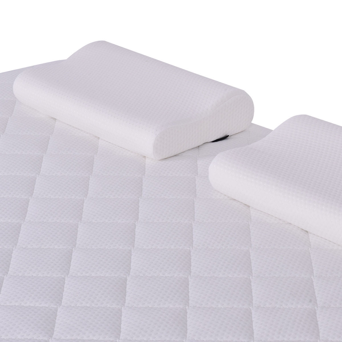 Queen Size 10" Memory Foam Mattress  Pad Bed Topper 2 FREE Pillows