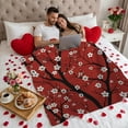thumbnail image 6 of Euaioeiu Valentine's Day Flannel Fleece Throw Blanket Extra Soft Warm Lightweight 27.56x39.37in Reversible Printed Holiday Bed Sofa Decor for Christmas Gift Home Cozy Couch Bedroom, 6 of 6