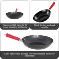 thumbnail image 2 of Imusa USA Inch, Red PAN-10046 12" Nonstick Carbon Steel Wok, Handle, 2 of 7